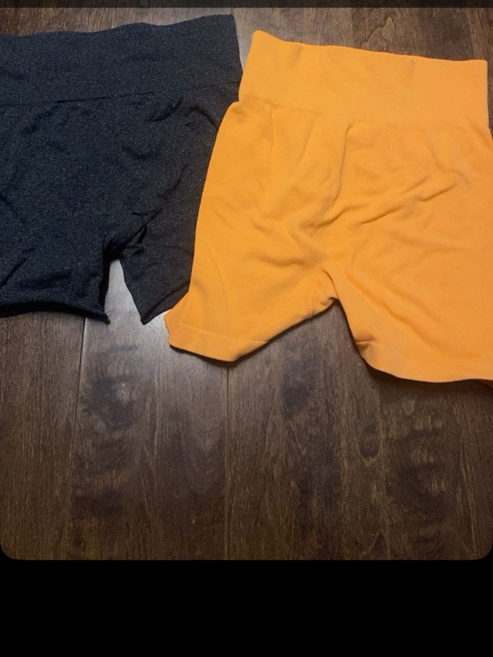 NOBO/TEMU Orange and black High-Waist Bike Shorts